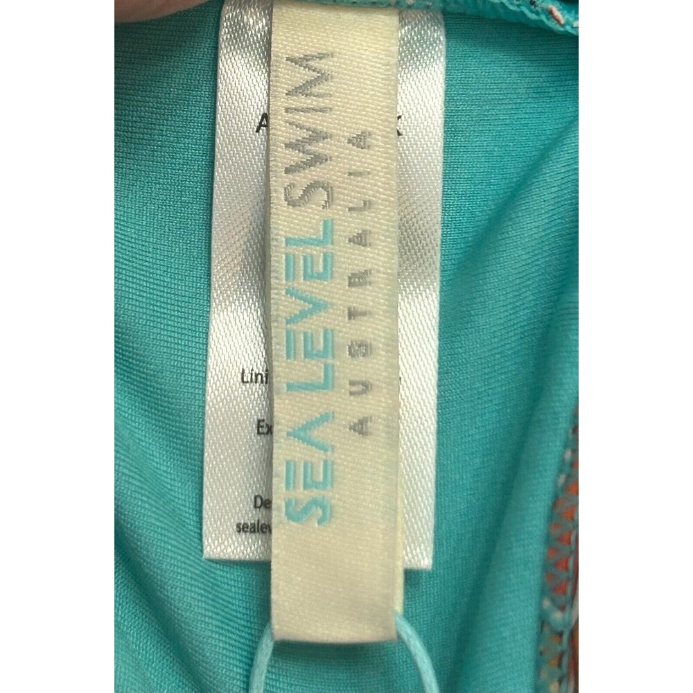 NWT Sea Level Swim Dominica Tri Bra Bikini Swim Top With Luminous Trim Aqua 10 - Picture 12 of 13
